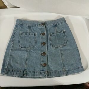 Forever 21 Button Down Denim Mini Skirt - size 24